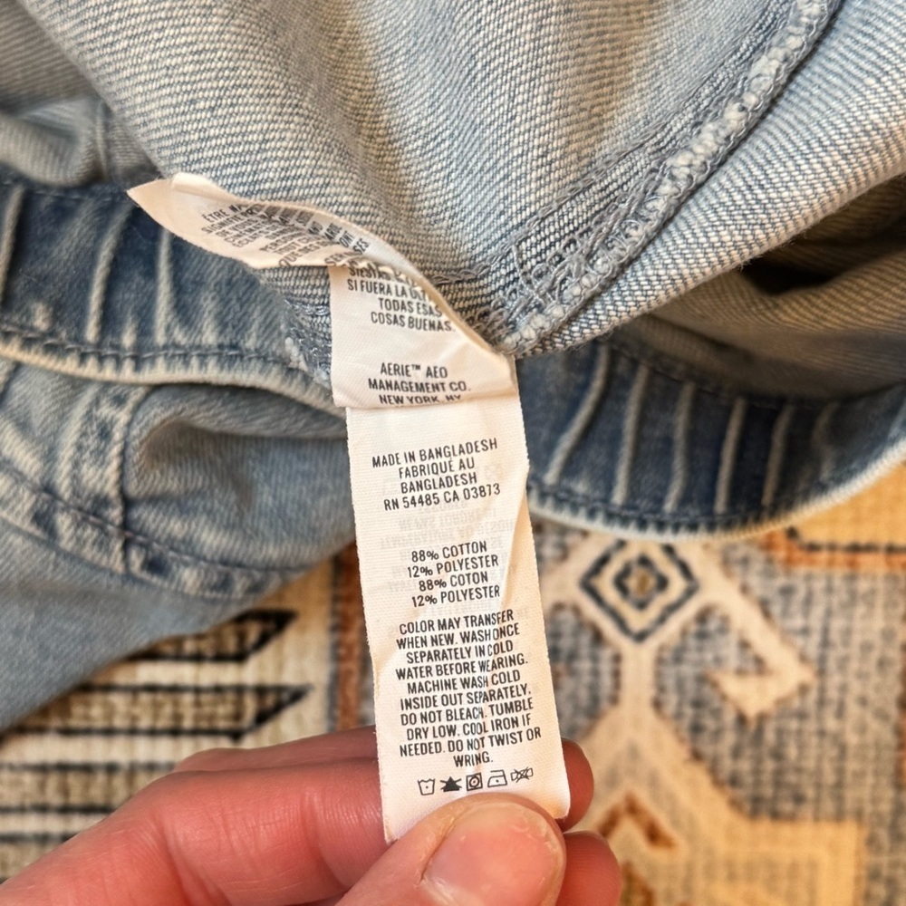 Aerie Mini Denim Flared Skirt Women’s Size Medium - Picture 7 of 11